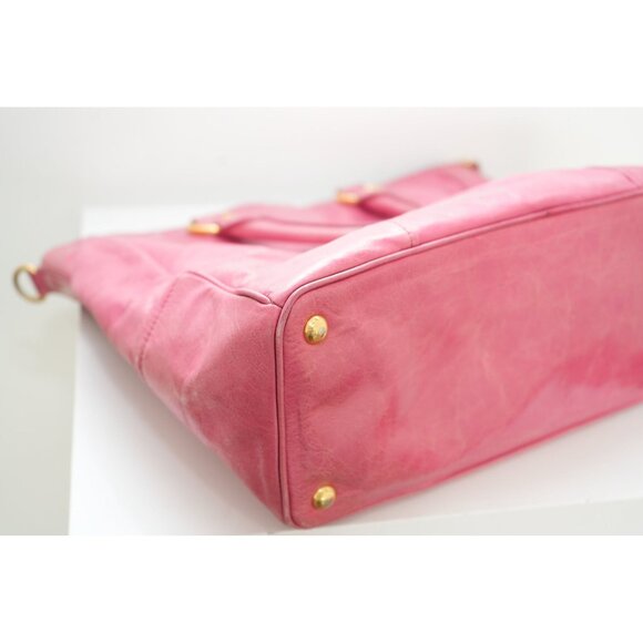 Prada 2 Way Bag Shoulder Pink Leather - Picture 7 of 11